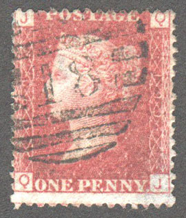 Great Britain Scott 33 Used Plate 199 - QJ - Click Image to Close